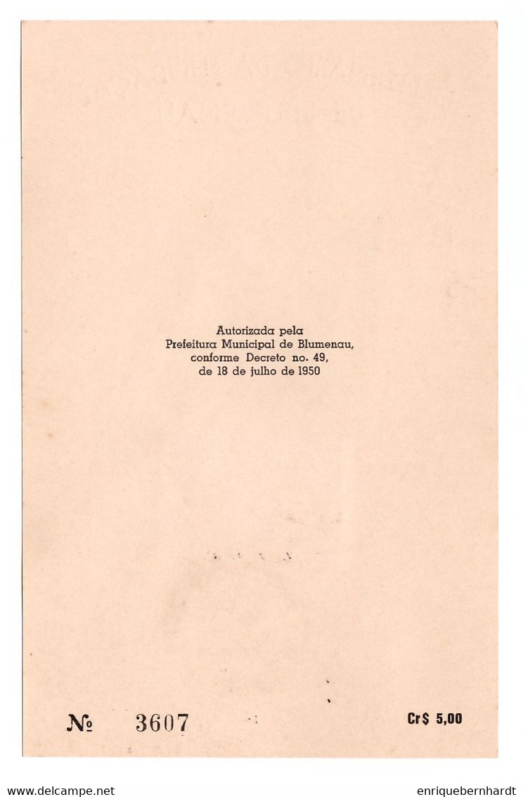 BRASIL. CENTENARIO DE LA FUNDACIÓN DE BLUMENAU (1950). RECUERDO DE LA EXPOSICIÓN FILATÉLICA Y NUMISMÁTICA. - Postzegelboekjes