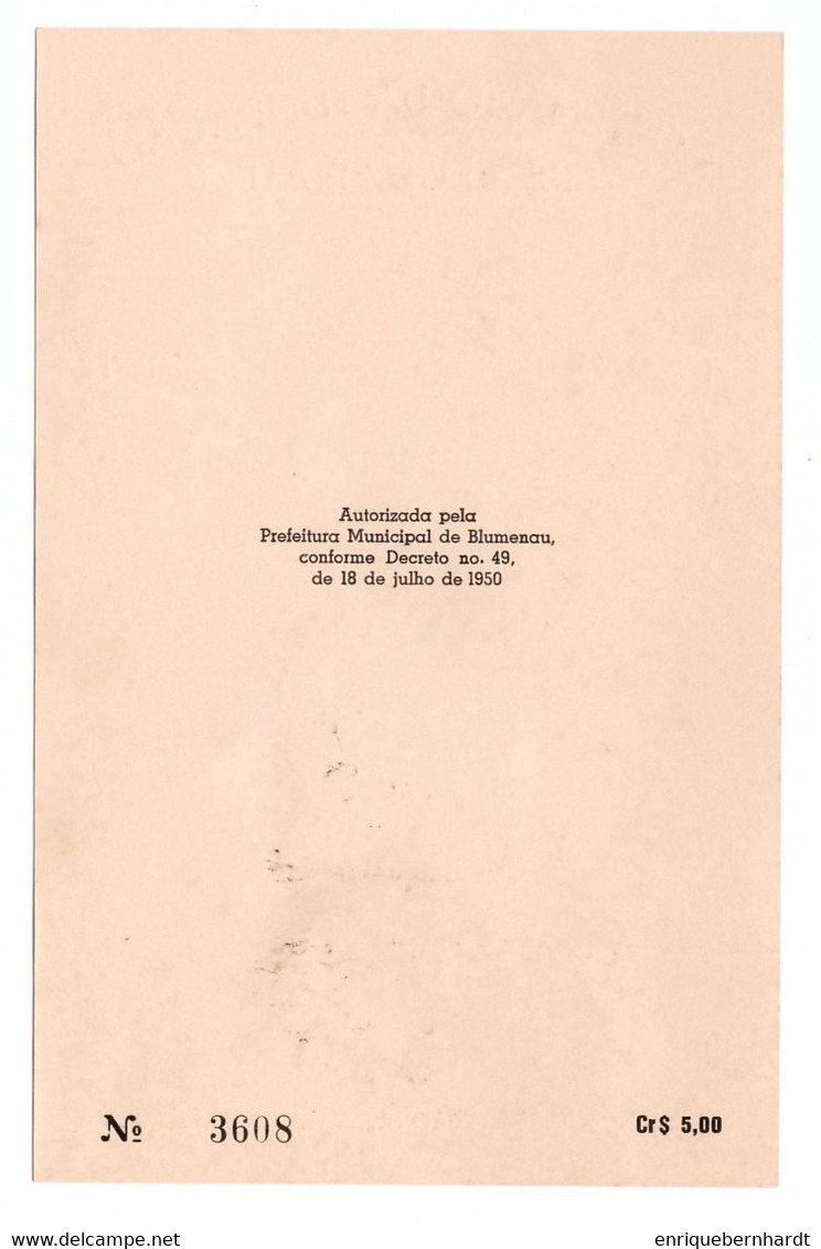 BRASIL. CENTENARIO DE LA FUNDACIÓN DE BLUMENAU (1950). RECUERDO DE LA EXPOSICIÓN FILATÉLICA Y NUMISMÁTICA. - Markenheftchen