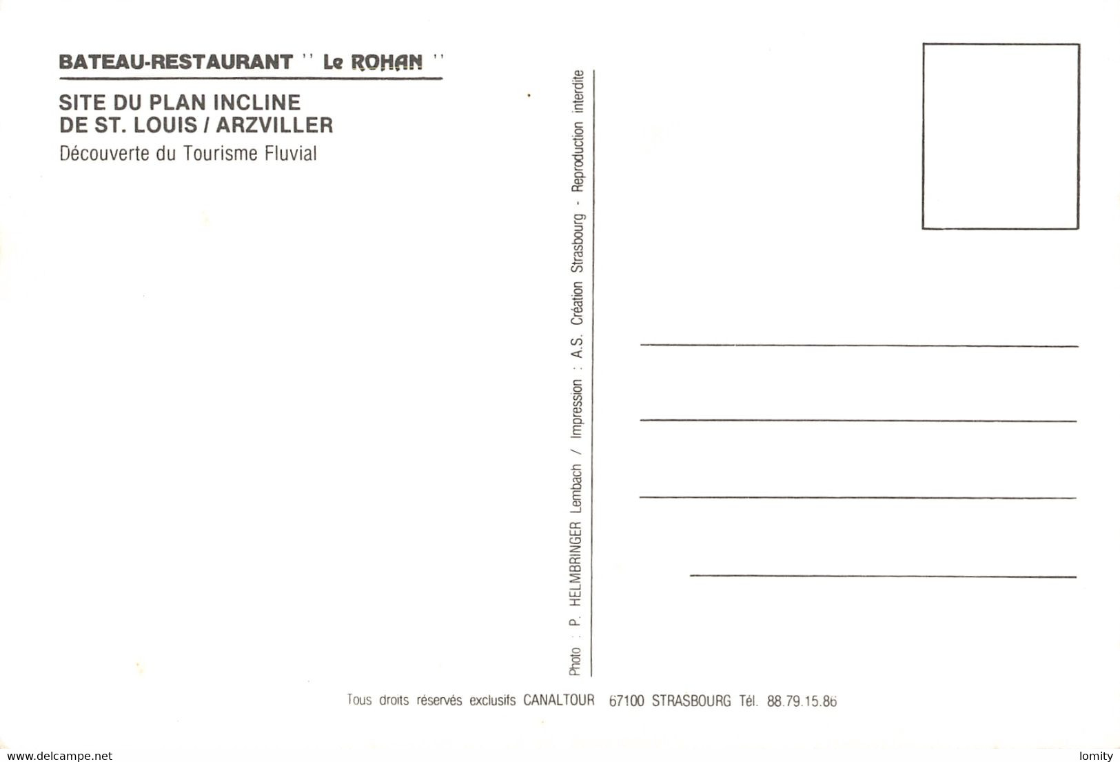 57 Plan Incliné Saint Louis Arzviller CPM Bateau Restaurant Le Rohan - Arzviller