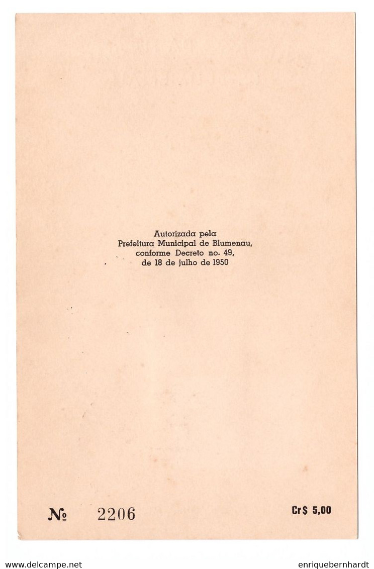 BRASIL. CENTENARIO DE LA FUNDACIÓN DE BLUMENAU (1950). RECUERDO DE LA EXPOSICIÓN FILATÉLICA Y NUMISMÁTICA. - Booklets