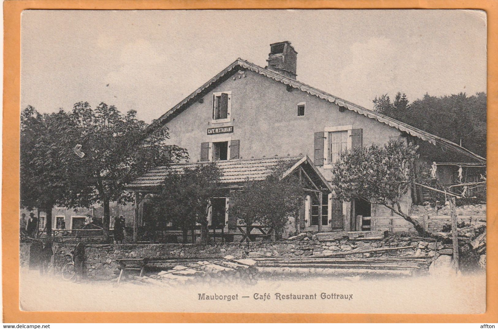 Mauborget Cafe Gottraux Switzerland 1906 Postcard - Mauborget