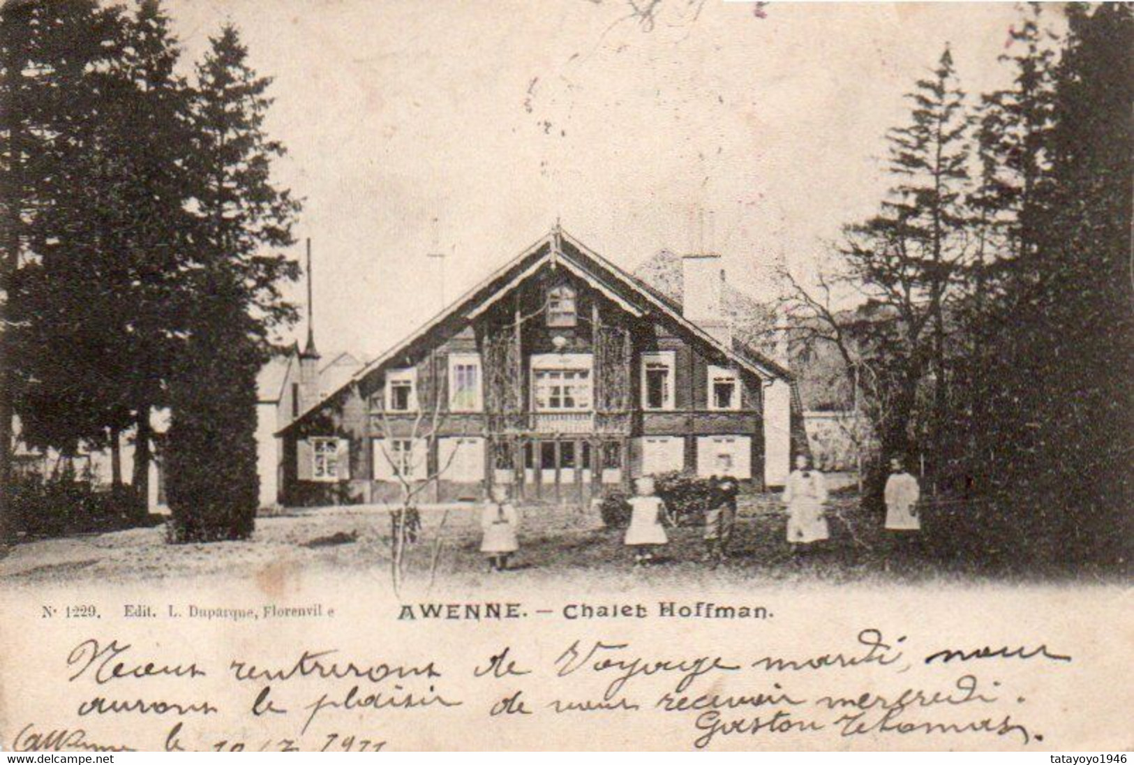 Awenne  Chalet Hoffman  Animée Voyagé En 1914 - Saint-Hubert