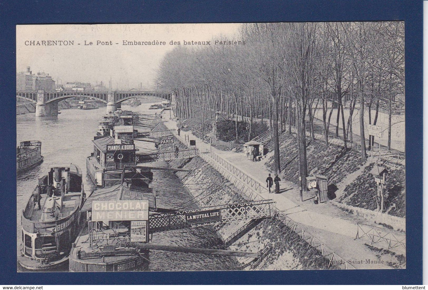 CPA [94] Val De Marne > Charenton Le Pont Non Circulé Péniches - Charenton Le Pont