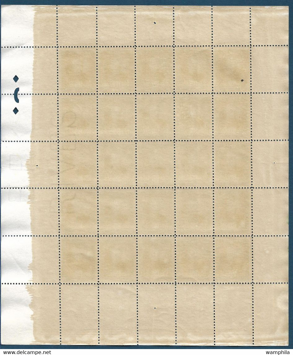 Monaco  65** Feuille Avec Variétés , Filigrane Sur 3 Timbres Cote 92.60€ - Variétés