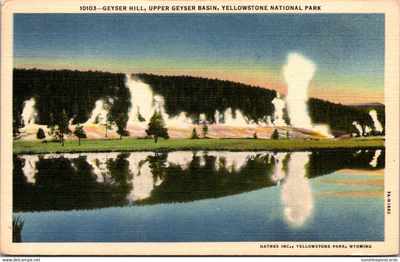 Yellowstone National Park Geyser Hill Upper Geyser Basin Curteich - USA Nationale Parken