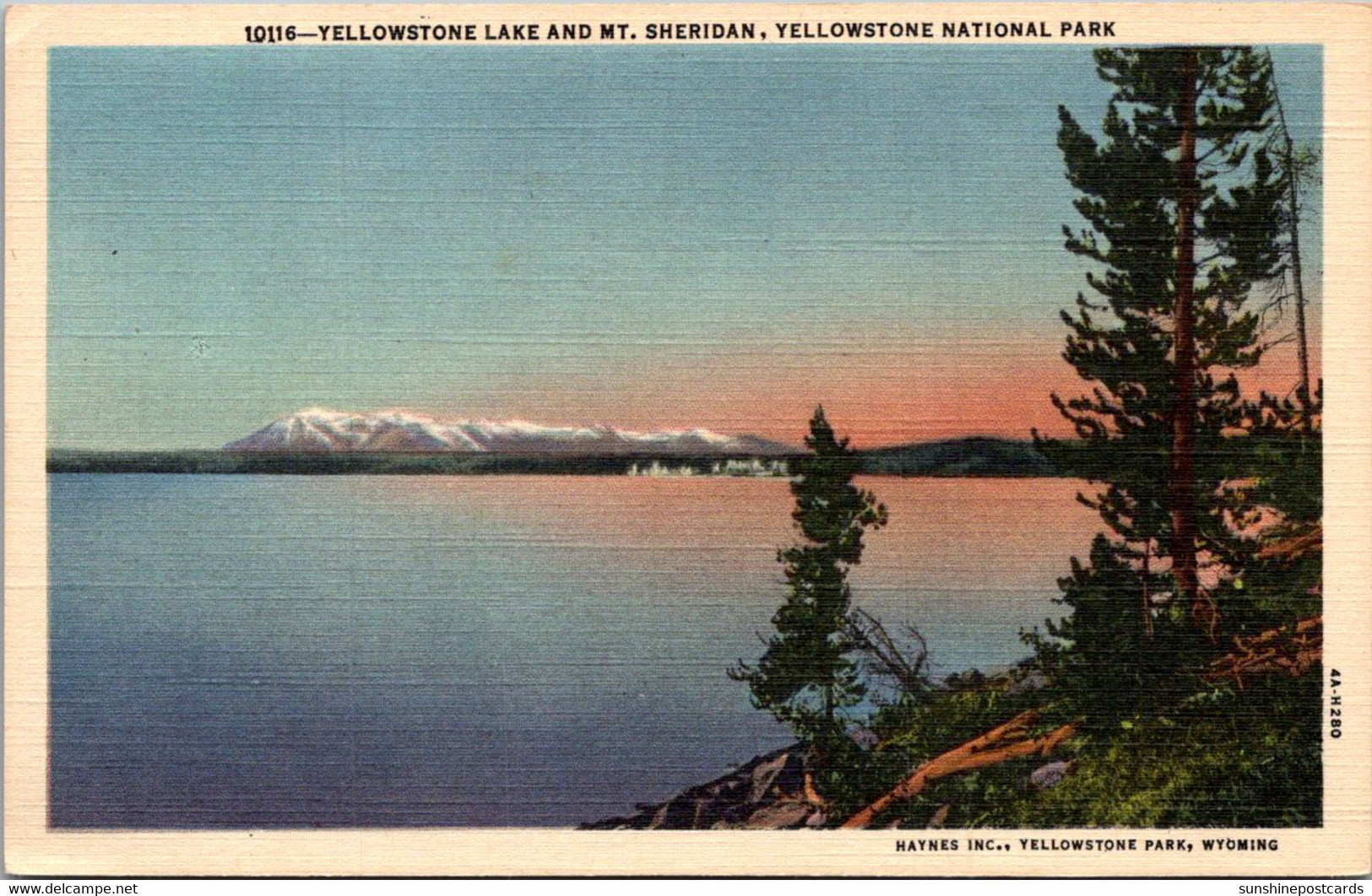 Yellowstone National Park Yellowstone Lake And Mount Sheridan Curteich - USA Nationale Parken