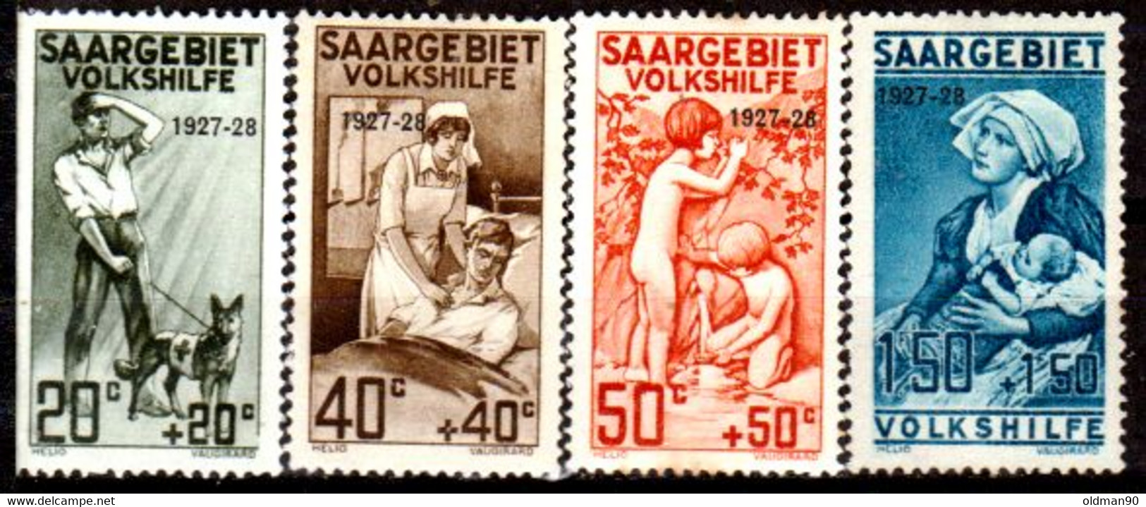 Sarre-113- Original Values Issued In 1927.(+) Hinged - Quality In Your Opinion. - Altri & Non Classificati