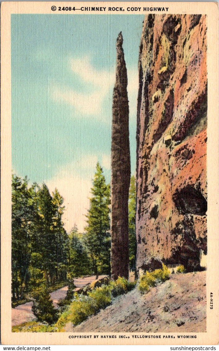 Yellowstone National Park Chimney Rock Cody Highway Curteich - USA Nationale Parken