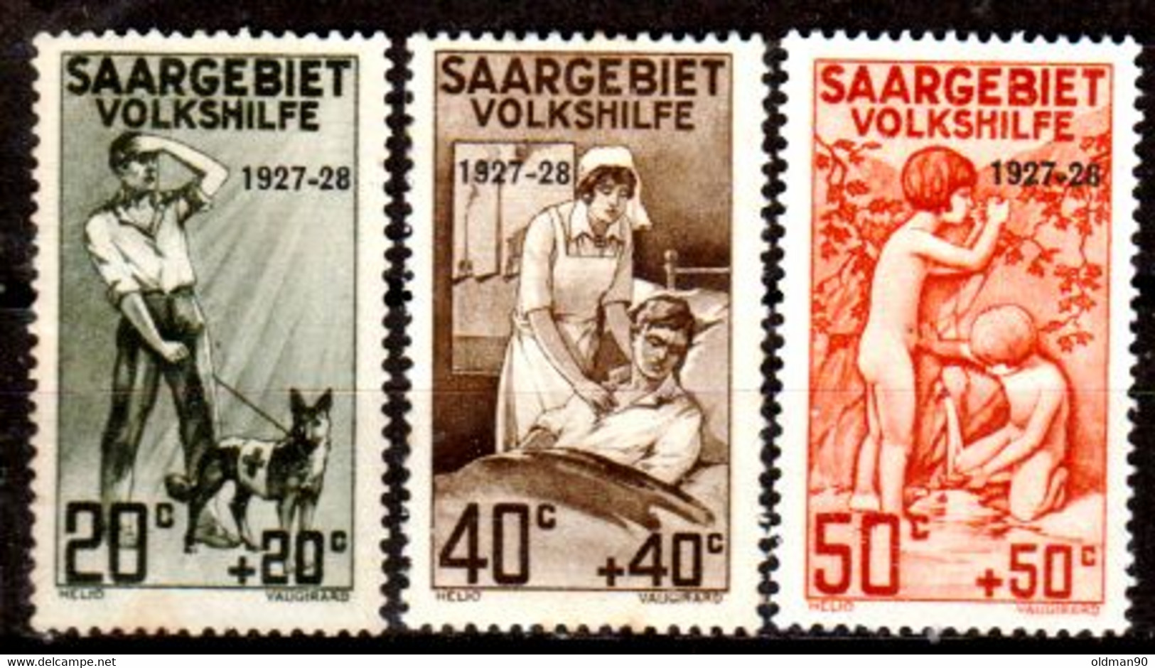 Sarre-115- Original Values Issued In 1927.(+) Hinged - Quality In Your Opinion. - Other & Unclassified