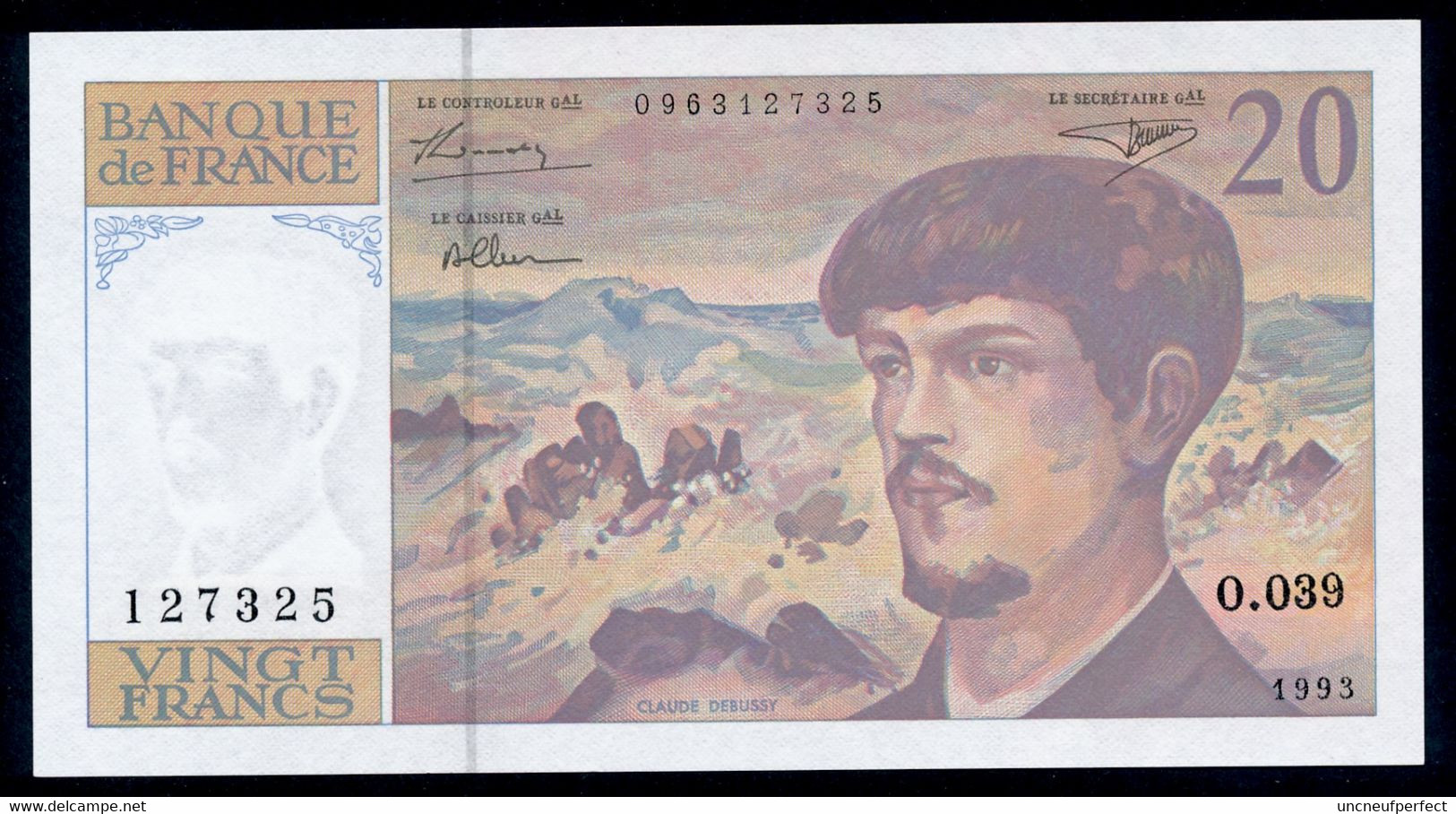 20 Francs Debussy 1993 NEUF UNC O.039 - 20 F 1980-1997 ''Debussy''