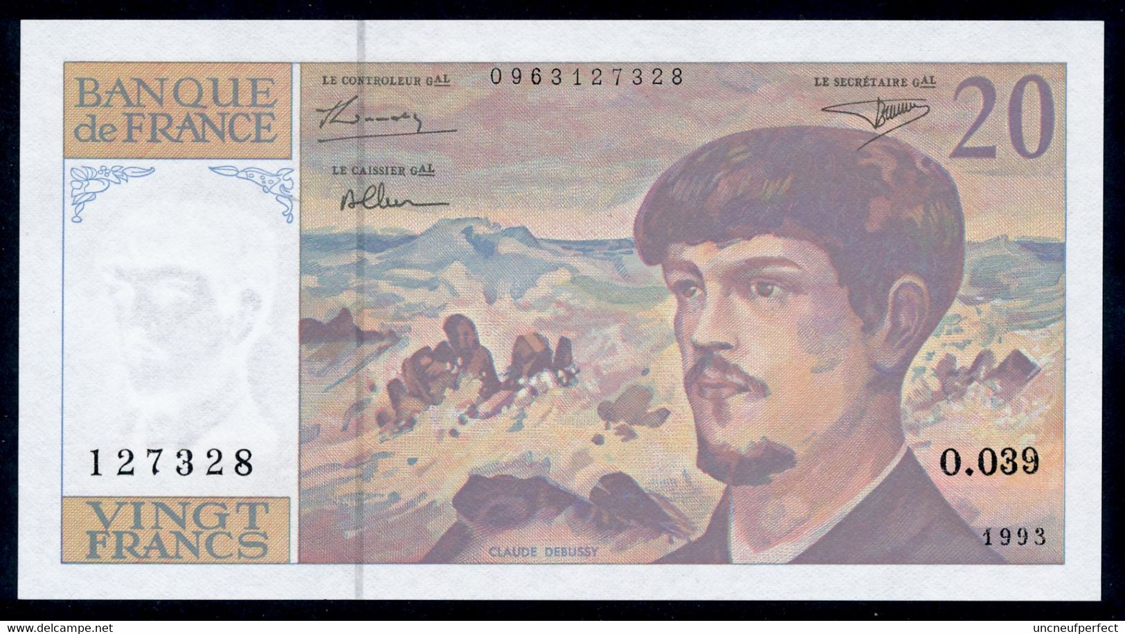 20 Francs Debussy 1993 NEUF UNC O.039 - 20 F 1980-1997 ''Debussy''