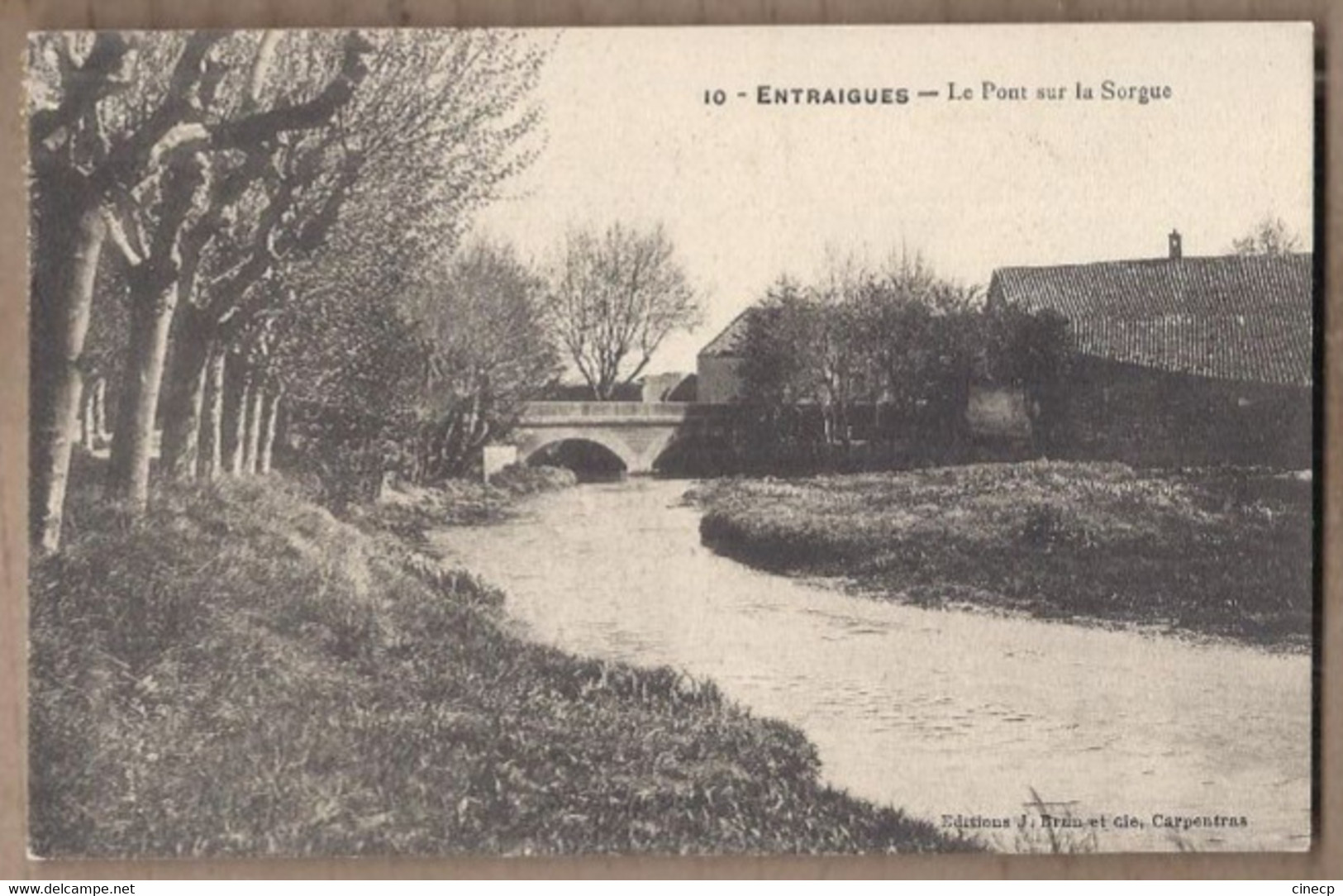 CPA 84 - ENTRAIGUES - Le Pont Sur La Sorgue - TB PLAN Cours D'eau CENTRE VILLAGE - Entraigue Sur Sorgue
