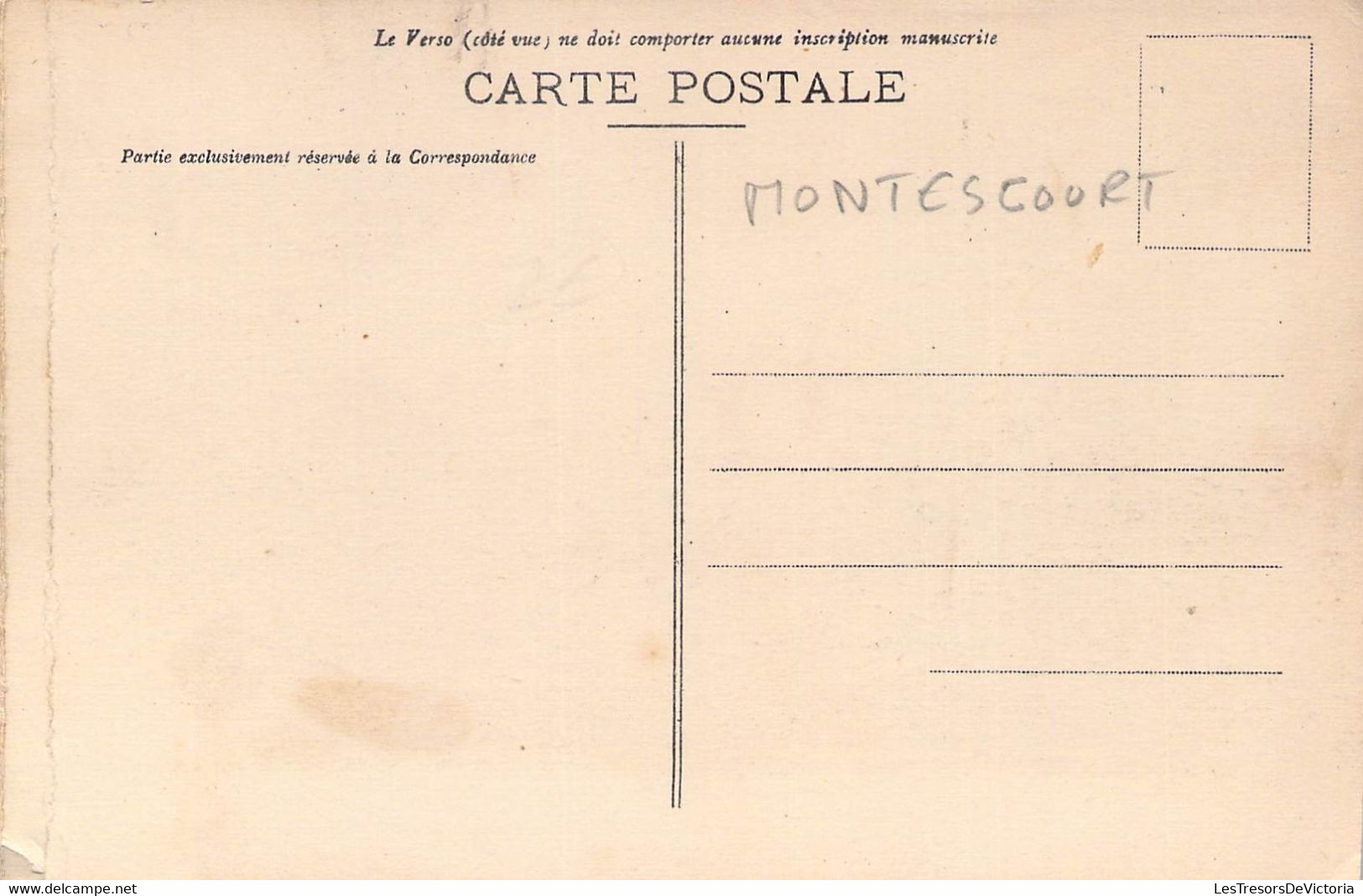 CPA - 02 - Montescourt - Après L'invasion - La Plaine Désertique Avril 1920 - Autres & Non Classés