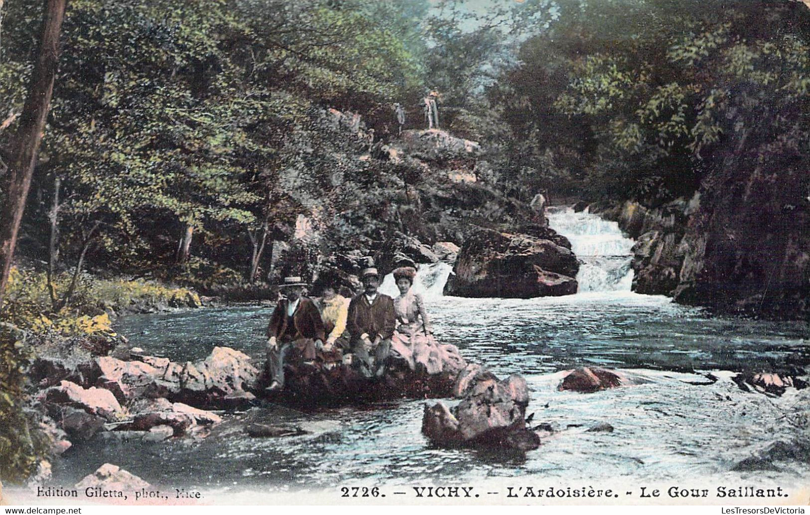 CPA - 03 - VICHY - L'Ardoisière - Le Gour Saillant - Colorisé - Animé - Giletta Frère NICE - Vichy