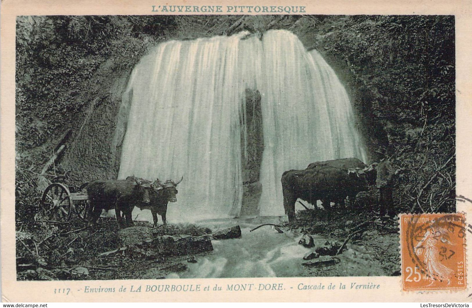 CPA - 63 - LA BOURBOULE - Environs De La BOURBOULE Et Du MONT DORE - Cascade De La Vernière - Boeuf - Beguin Edt - La Bourboule