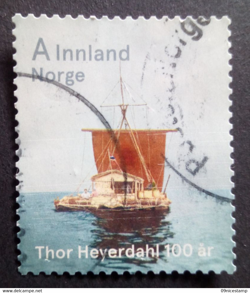 Norway, Year 2014, Michel-nr. 1848, Cancelled, 100. Years Of Thor Heyerdahl (birthday) - Oblitérés