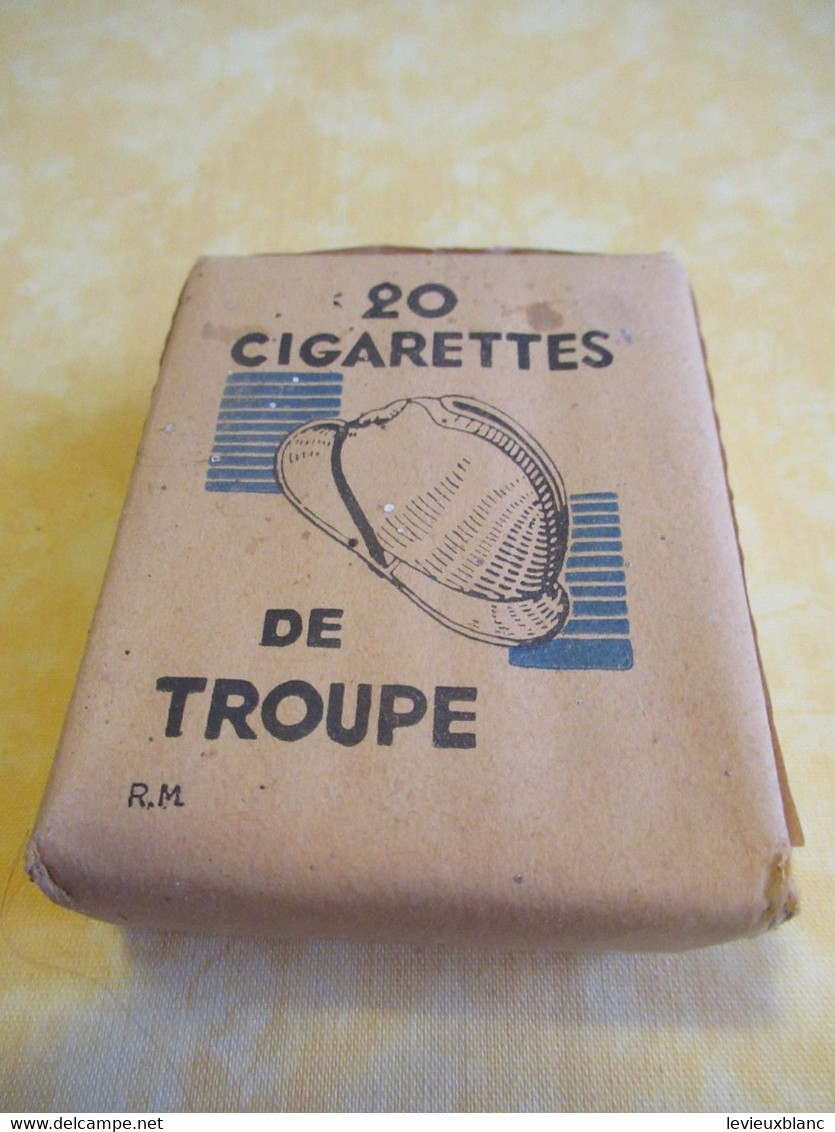 20 Cigarettes De TROUPE/ Paquet Ancien Intact/Régie Française Des Tabacs/Manufactures De Tabac/1940       CIG72 - Other & Unclassified