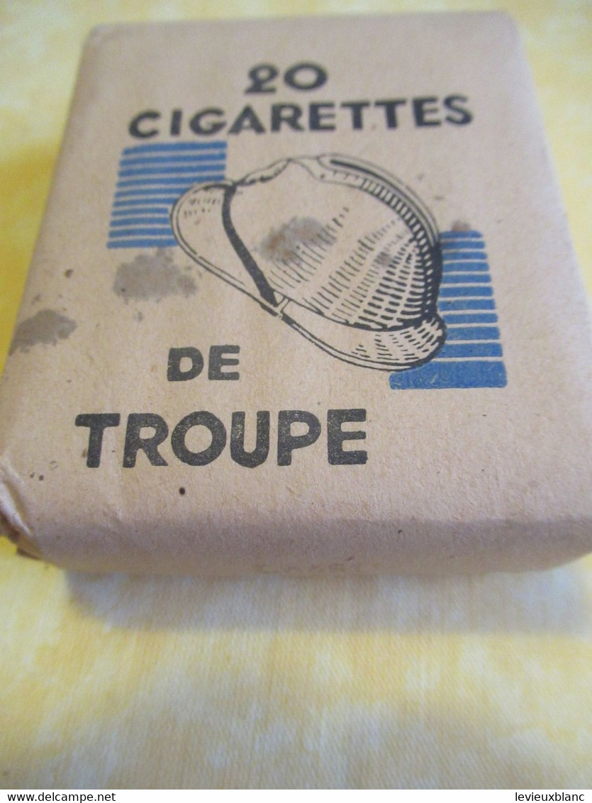 20 Cigarettes De TROUPE/ Paquet Ancien Intact/Régie Française Des Tabacs/Manufactures De Tabac/1940       CIG72 - Andere & Zonder Classificatie