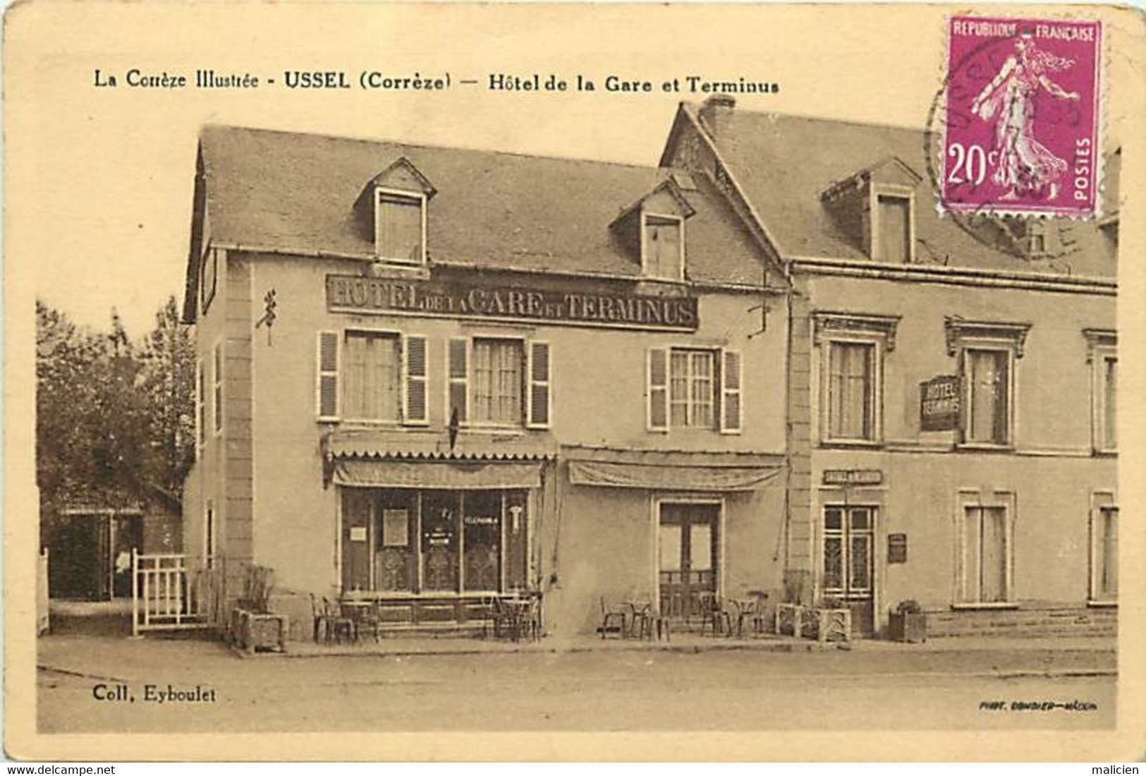 - Corrèze -ref-A308- Ussel - Hôtel De La Gare Et Terminus - Hôtels - - Ussel