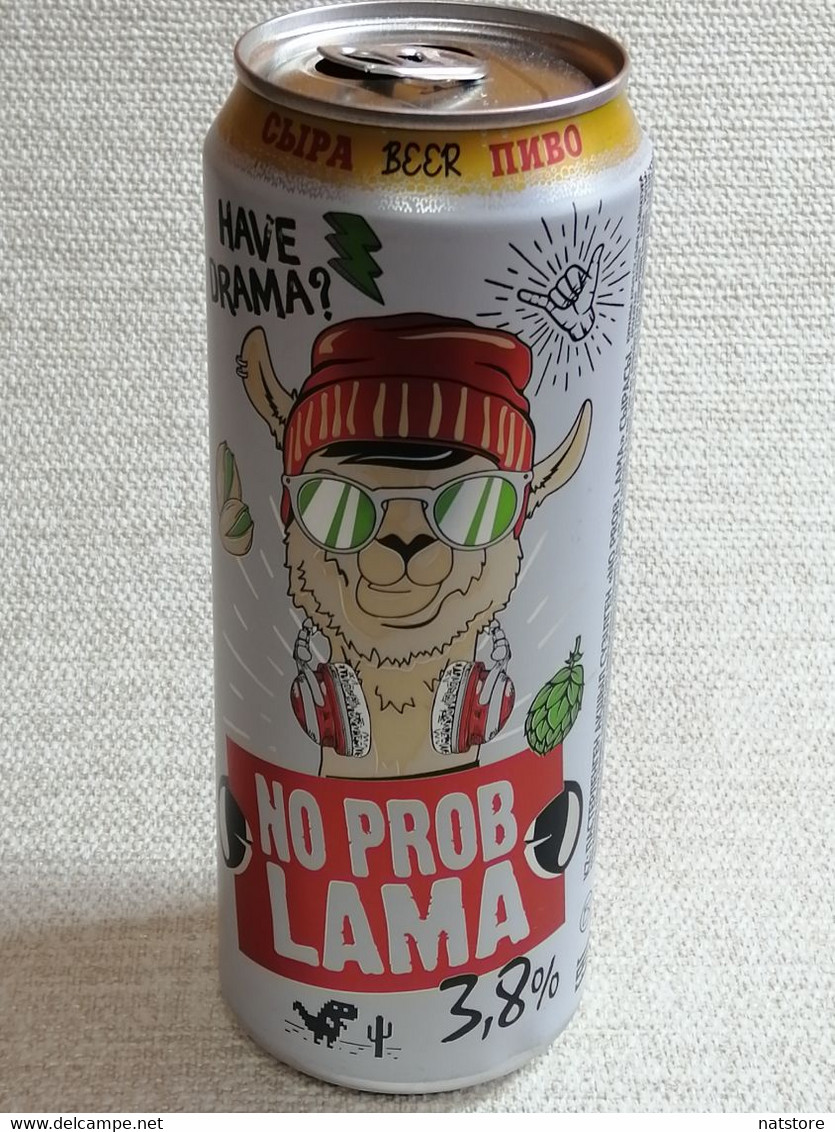 KAZAKHSTAN.. BEER CAN..NO PROB LAMA..LIGHT..450ml. - Cans