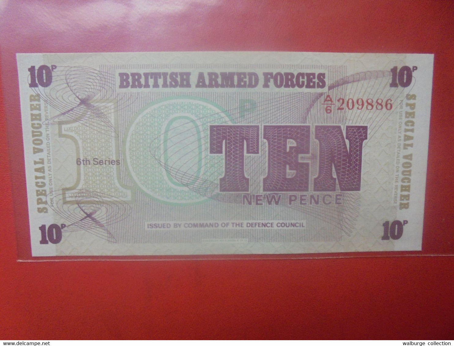 GRANDE-BRETAGNE(BRITISH ARMED FORCES) 10 NEW PENCE ND 6e SERIES Circuler (L.13) - British Armed Forces & Special Vouchers