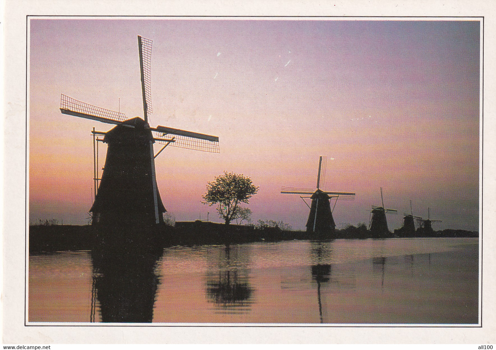 A20342 - KINDERDIJK MOLENS OP'N RIJTJE MOULINS WINDMILLS NEDERLAND HOLLANDE THE NETHERLANDS - Kinderdijk