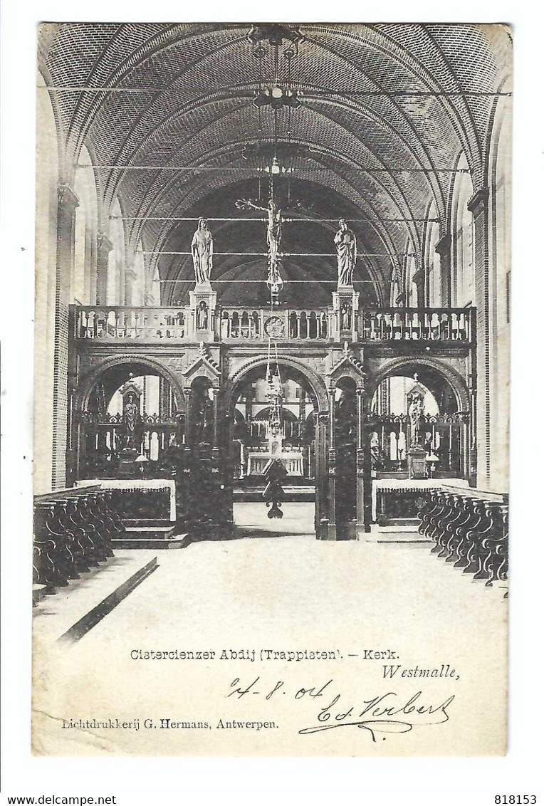 Westmalle  Cistercienzer Abdij (Trappisten) - Kerk 1904 - Malle