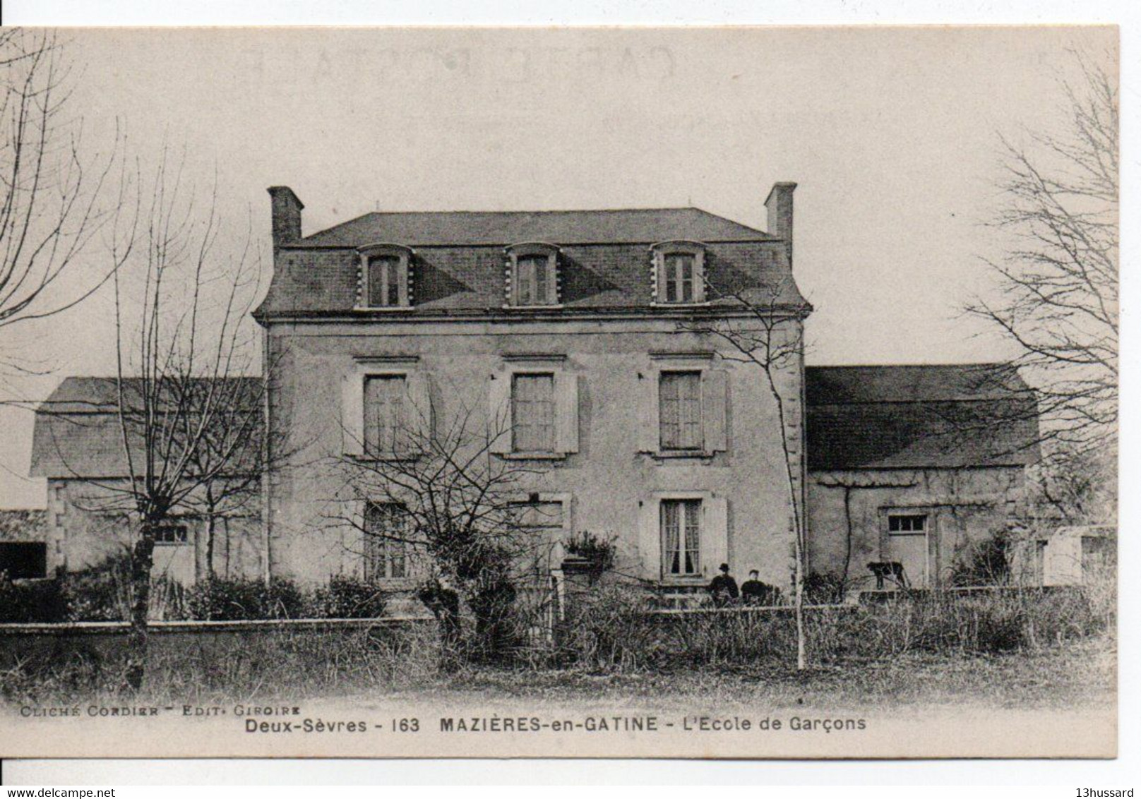 Carte Postale Ancienne Mazières En Gâtine - L'Ecole Des Garçons - Mazieres En Gatine