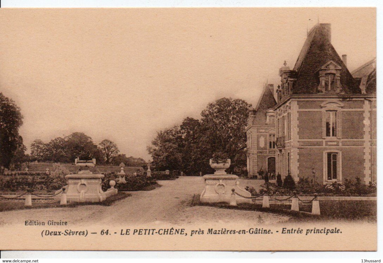 Carte Postale Ancienne Mazières En Gâtine - Le Petit Chêne. Entrée Principale - Mazieres En Gatine