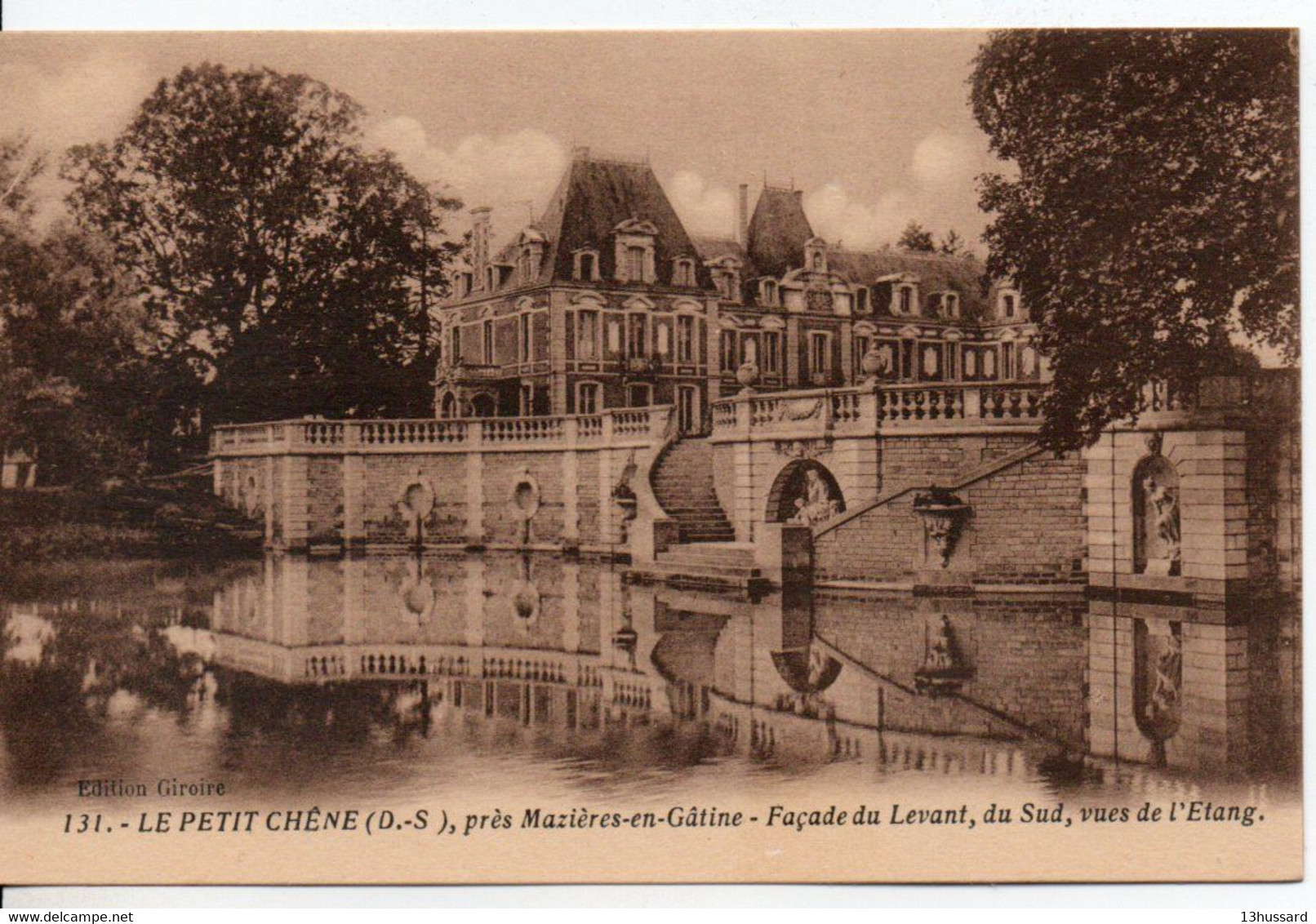 Carte Postale Ancienne Mazières En Gâtine - Façade Du Levant, Du Sud, Vue De L'Etang - Mazieres En Gatine