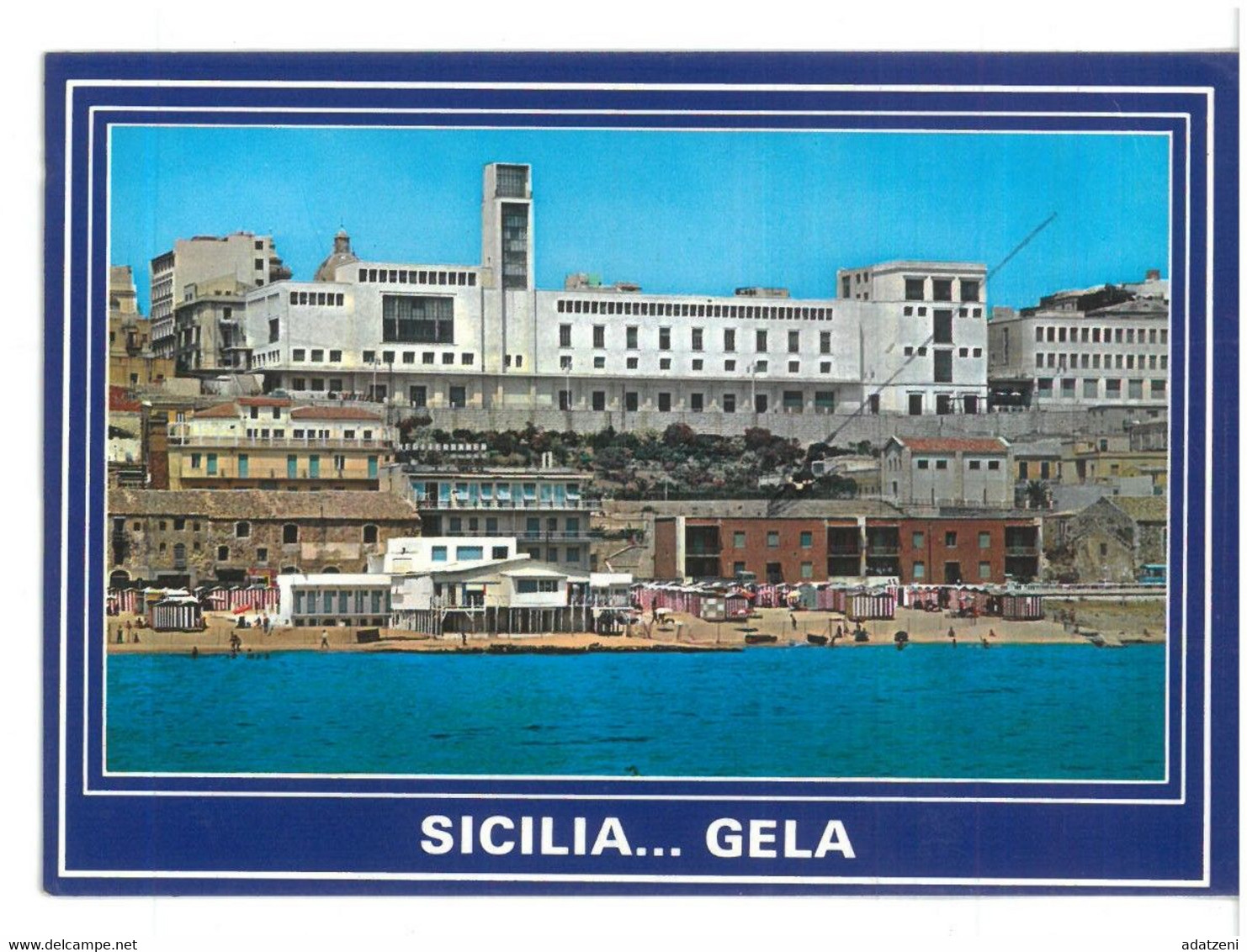 BR1058 Sicilia Gela Palazzo Di Città Visto Dal Mare Viaggiata 1991 Verso Querceta - Gela