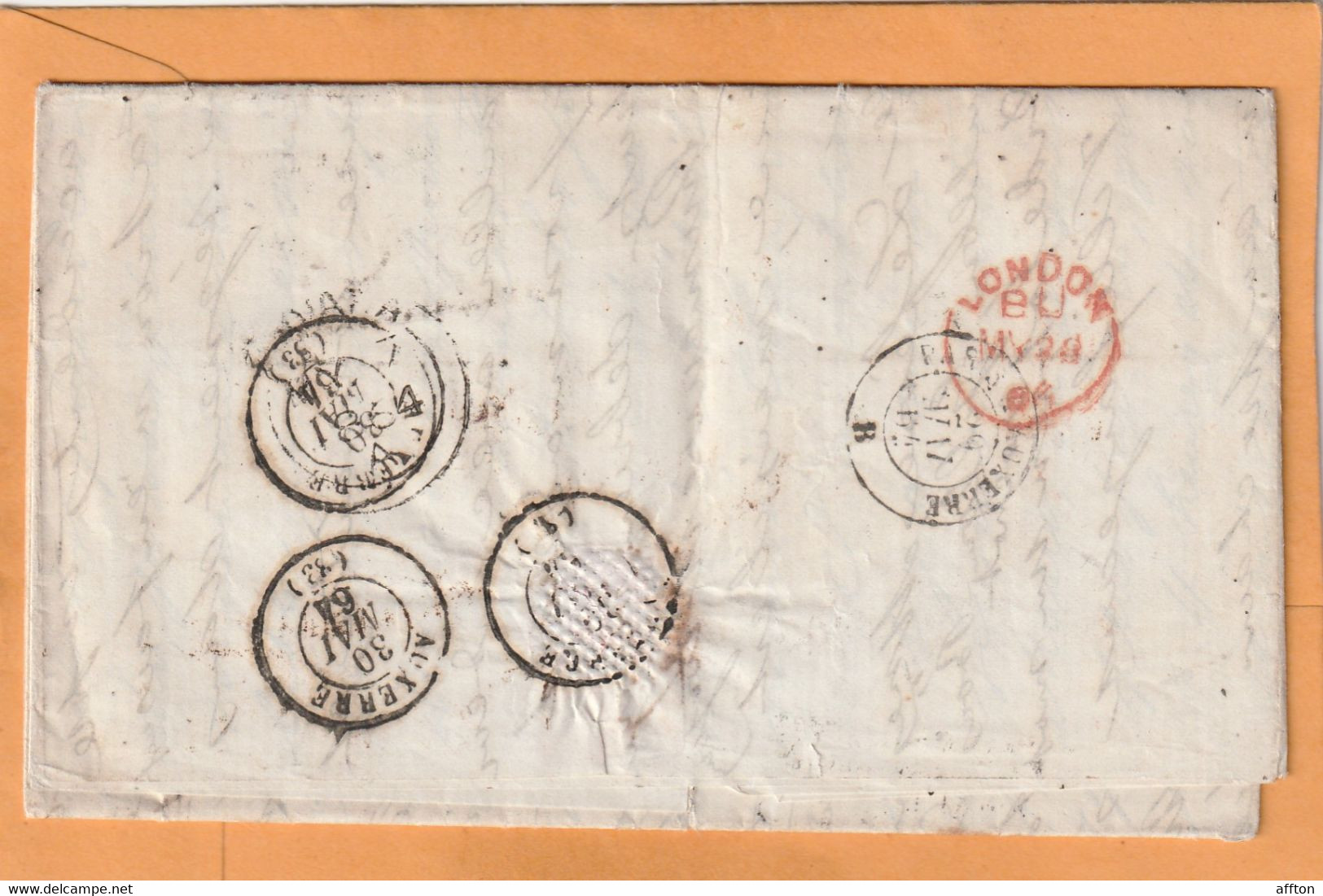 Havana Cuba 1864 Letter W British CDS To France - Prephilately