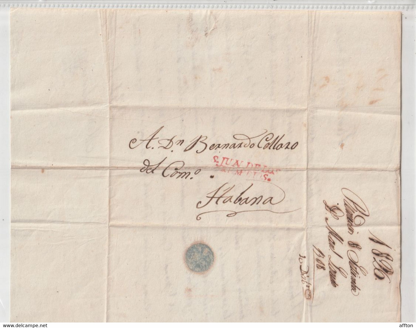 Remedios Cuba 1826 Letter Mailed To Havana - Voorfilatelie