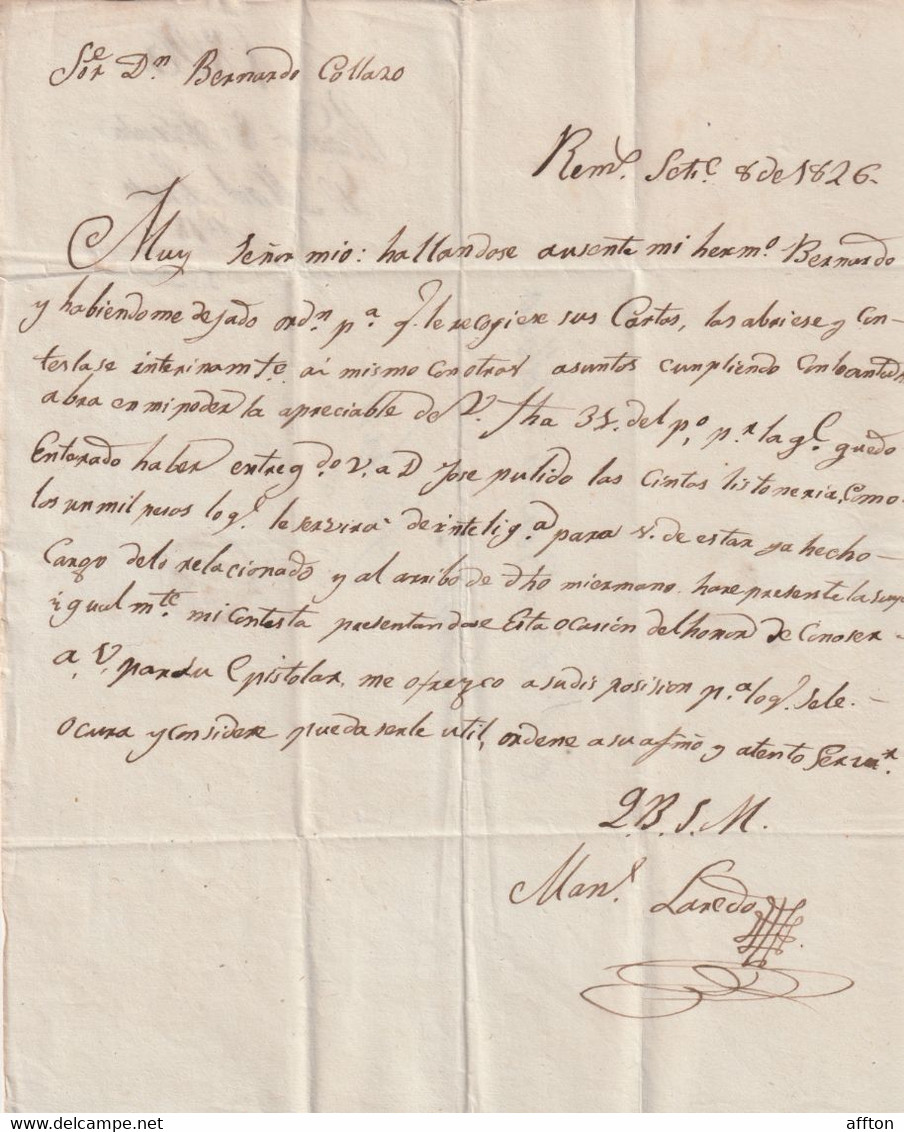 Remedios Cuba 1826 Letter Mailed To Havana - Voorfilatelie