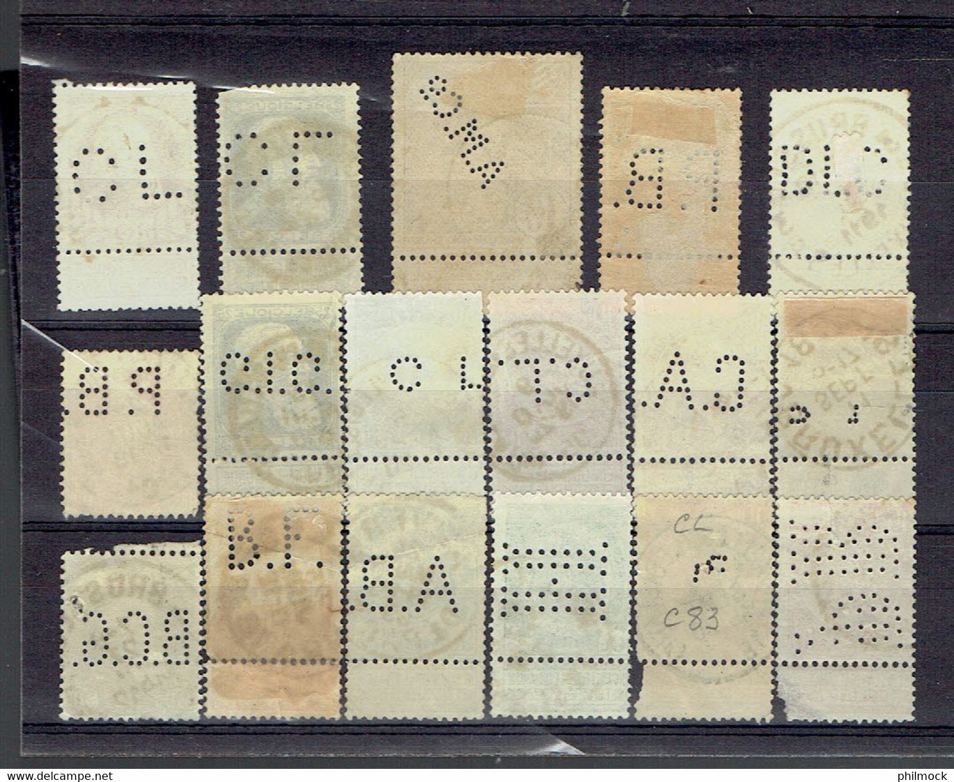 19P29 - Set Belgie Geperforeerd - Perforés Toutes époque Tous Différents - Perforierte - Perforated - All Différents - Ohne Zuordnung