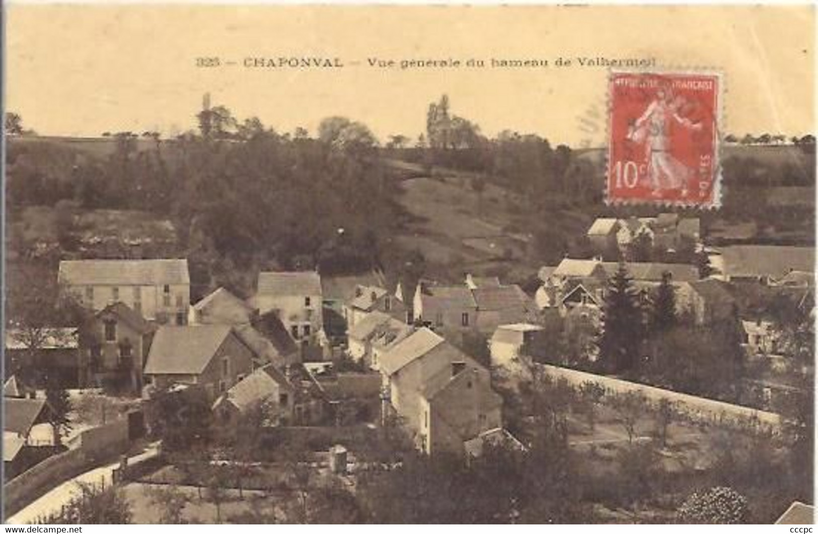 CPA Chaponval Vue Générale Du Hameau De Valhermeil - Other & Unclassified