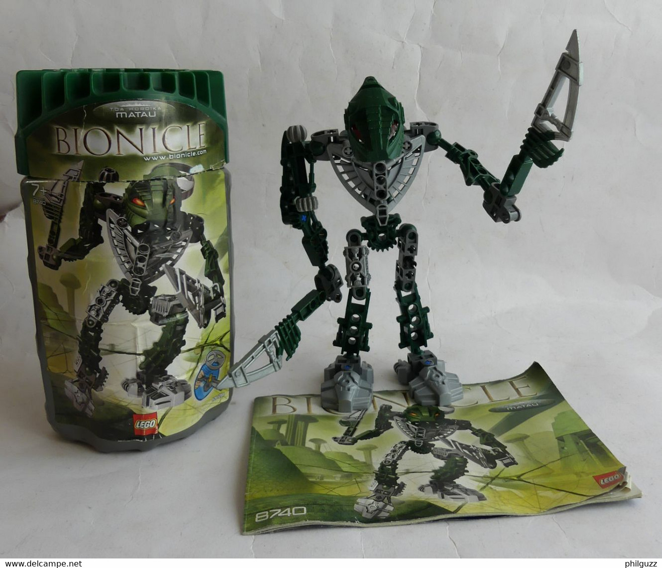 FIGURINE LEGO 8740 BIONICLE TOA HORDIKA MATAU 2005 - Figurines