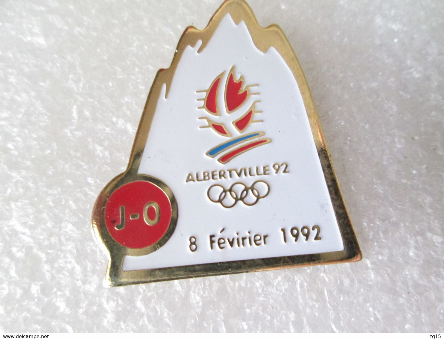PIN'S    JEUX OLYMPIQUES ALBERTVILLE 92  8 FEVRIER  J - 0  Fevrier Ecrit Fevirier - Jeux Olympiques