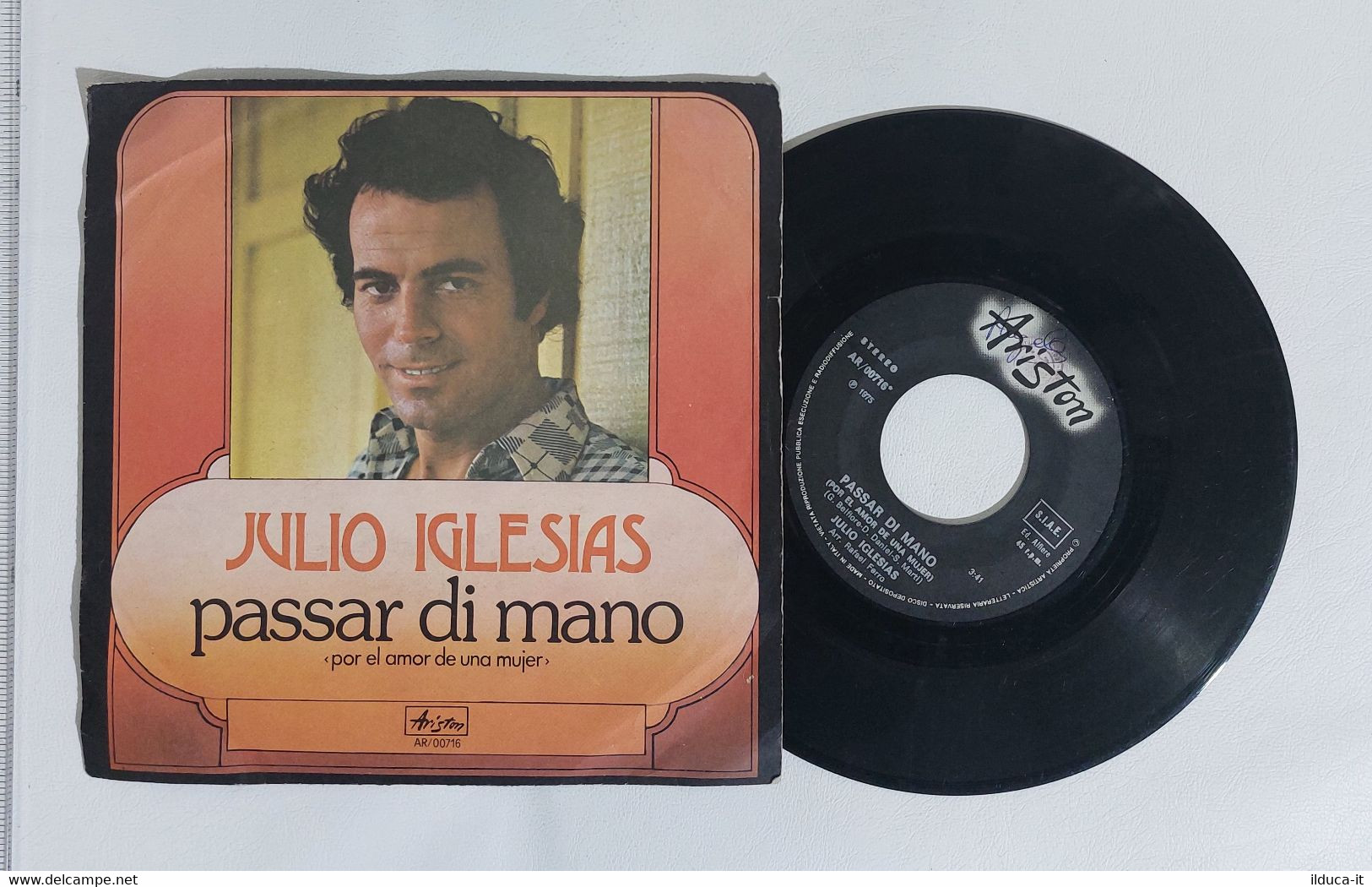 I109001 45 Giri 7" - Julio Iglesias - Passar Di Mano / Bimba - Ariston 1975 - Otros - Canción Española