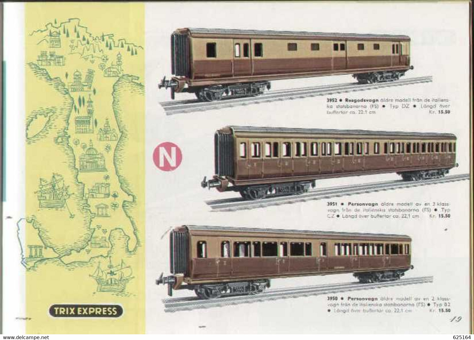 catalogue TRIX EXPRESS 1963 HO Rivarossi  MINITRIX N Schwedische Ausgabe - en suédois