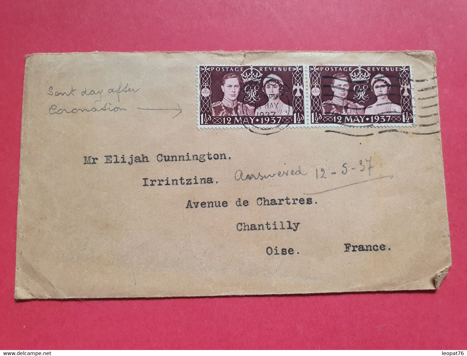 Grande Bretagne - Enveloppe De York Pour La France En 1937  - N 61 - Postmark Collection