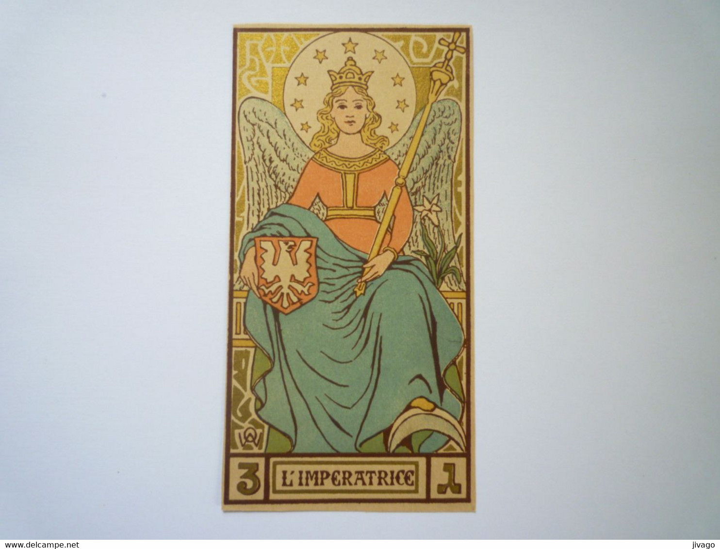 2022 - 3850  Jolie Image Représentant Une Carte De TAROT  :  L'IMPERATRICE  (format 12,5 X 6,5 Cm)   XXX - Non Classés