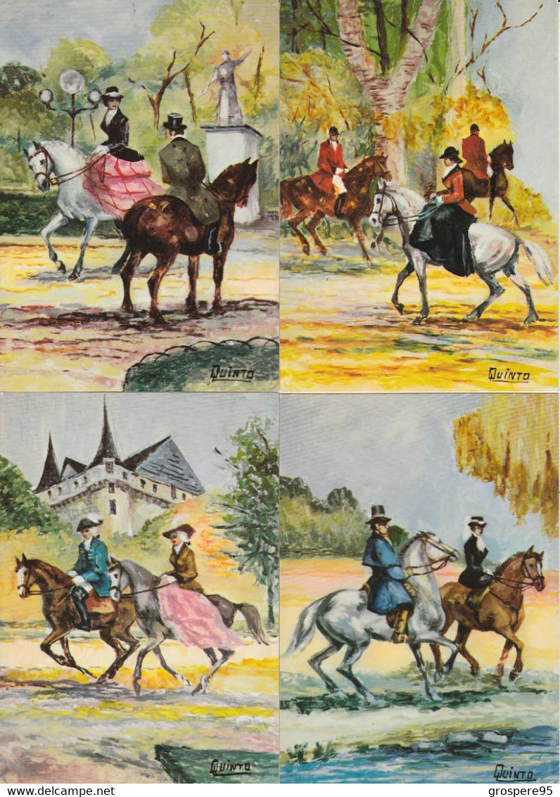 CAVALIERS CAVALIERES ILLUSTRATEUR QUINTO EDITIONS G PICARD N°614 1 2 3 4 - Autres & Non Classés