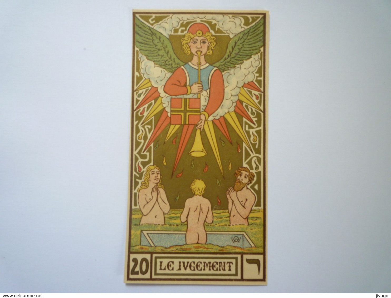 2022 - 3855  Jolie Image Représentant Une Carte De TAROT  :  LE JUGEMENT  (format 12,5 X 6,5 Cm)   XXX - Non Classés