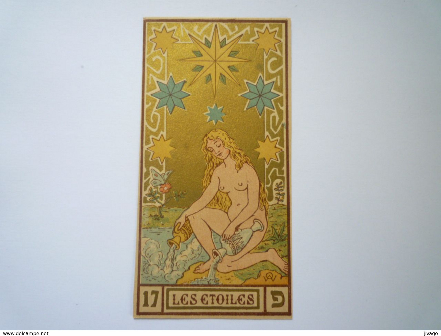 2022 - 3858  Jolie Image Représentant Une Carte De TAROT  :  LES ETOILES  (format 12,5 X 6,5 Cm)   XXX - Non Classés