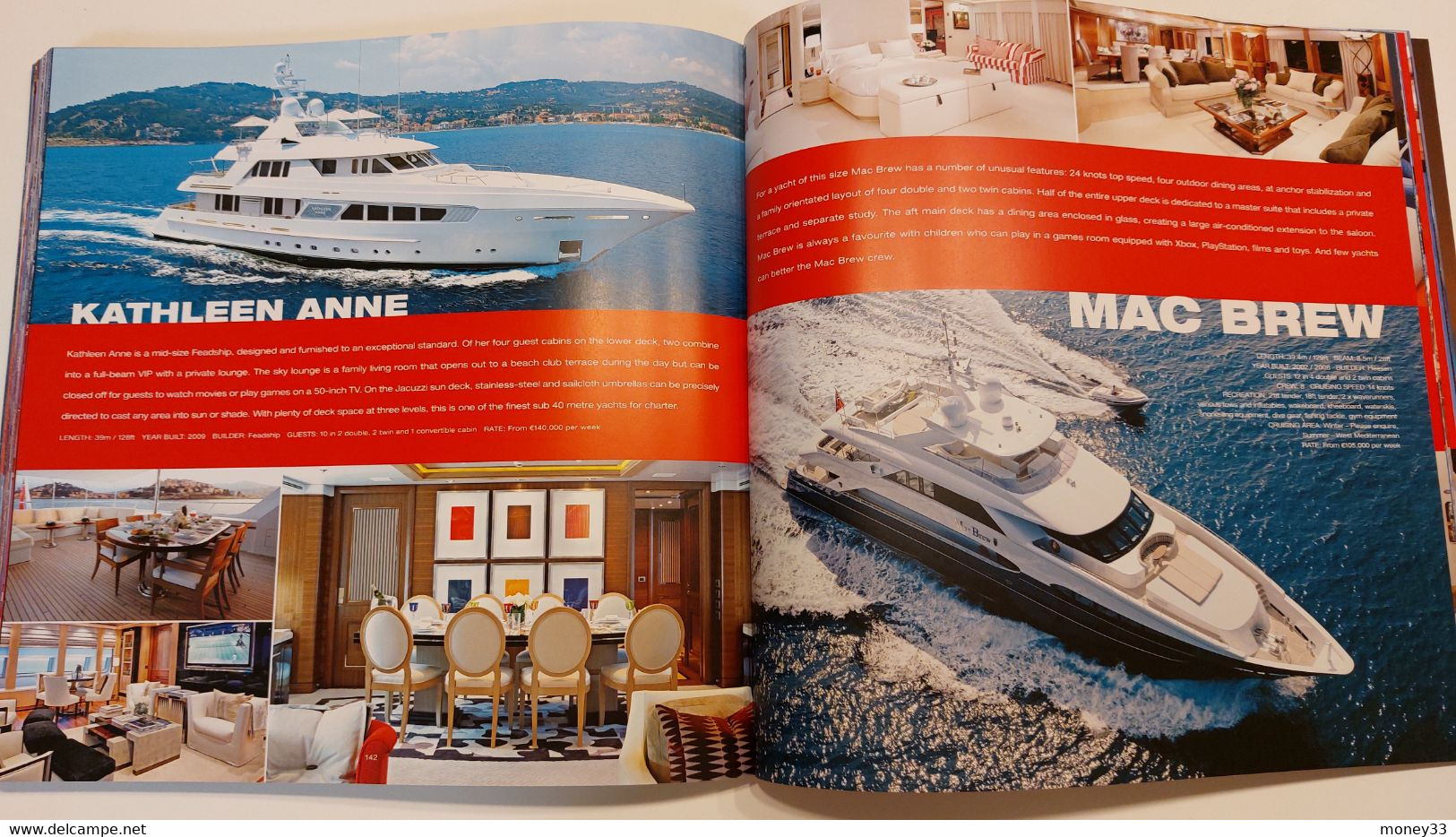 Catalogue de location de yachts par la société " Edminston "