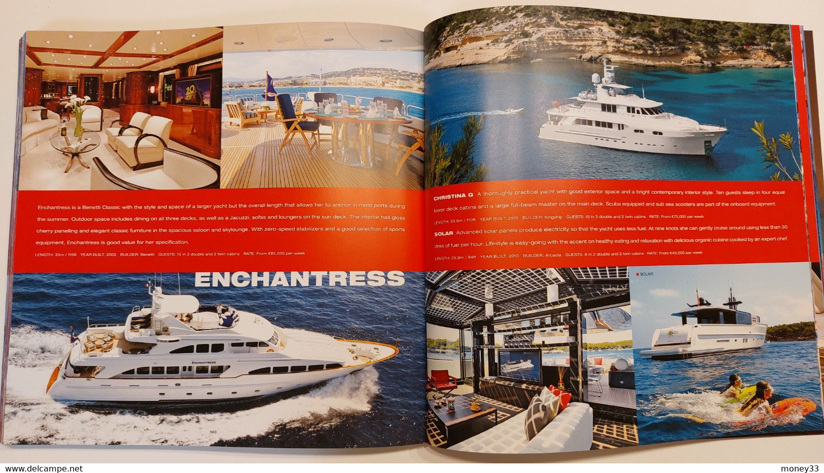 Catalogue de location de yachts par la société " Edminston "