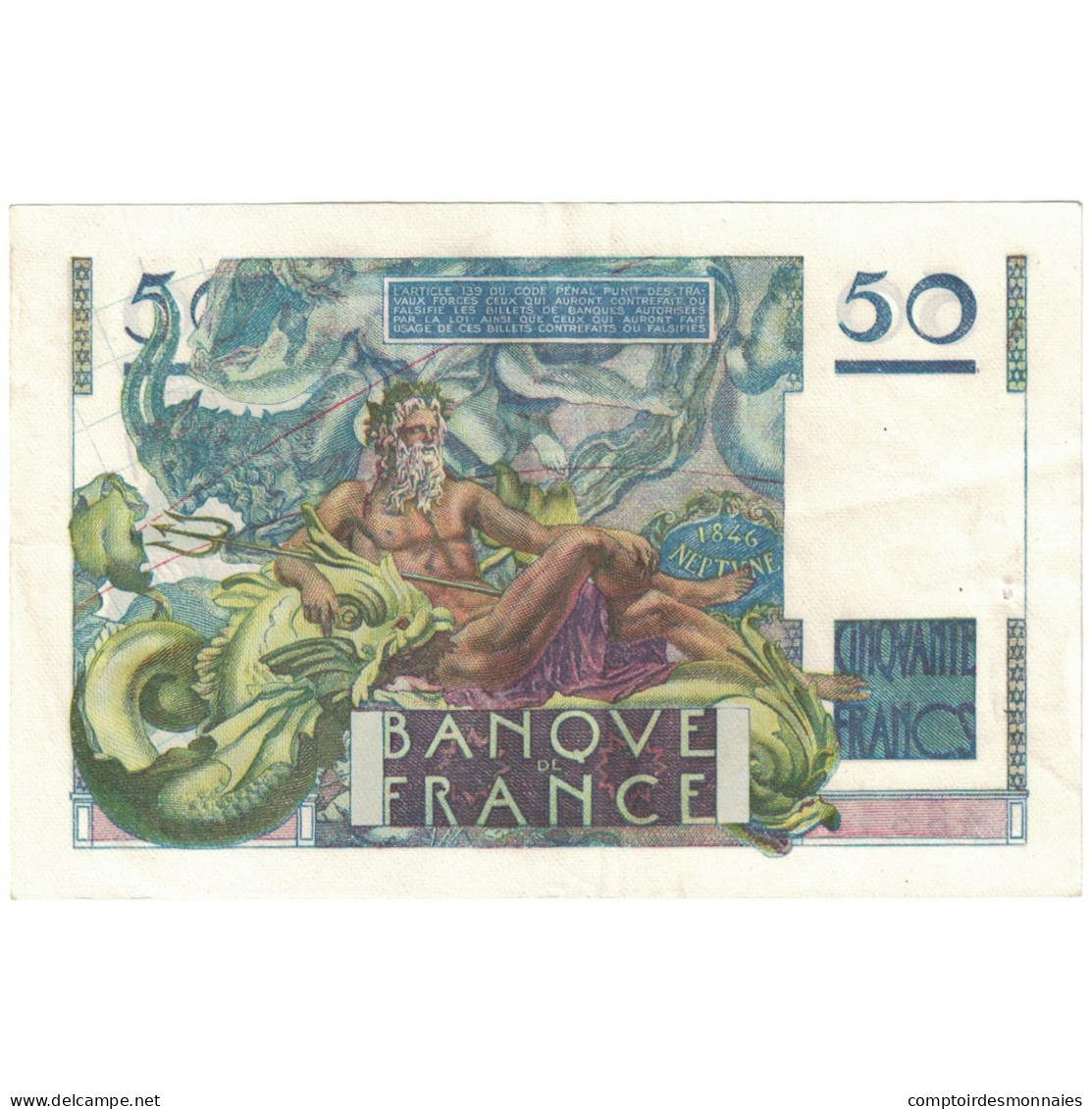 France, 50 Francs, Le Verrier, 1948, 48849 W.102, SPL, Fayette:20.10, KM:127b - 50 F 1946-1951 ''Le Verrier''