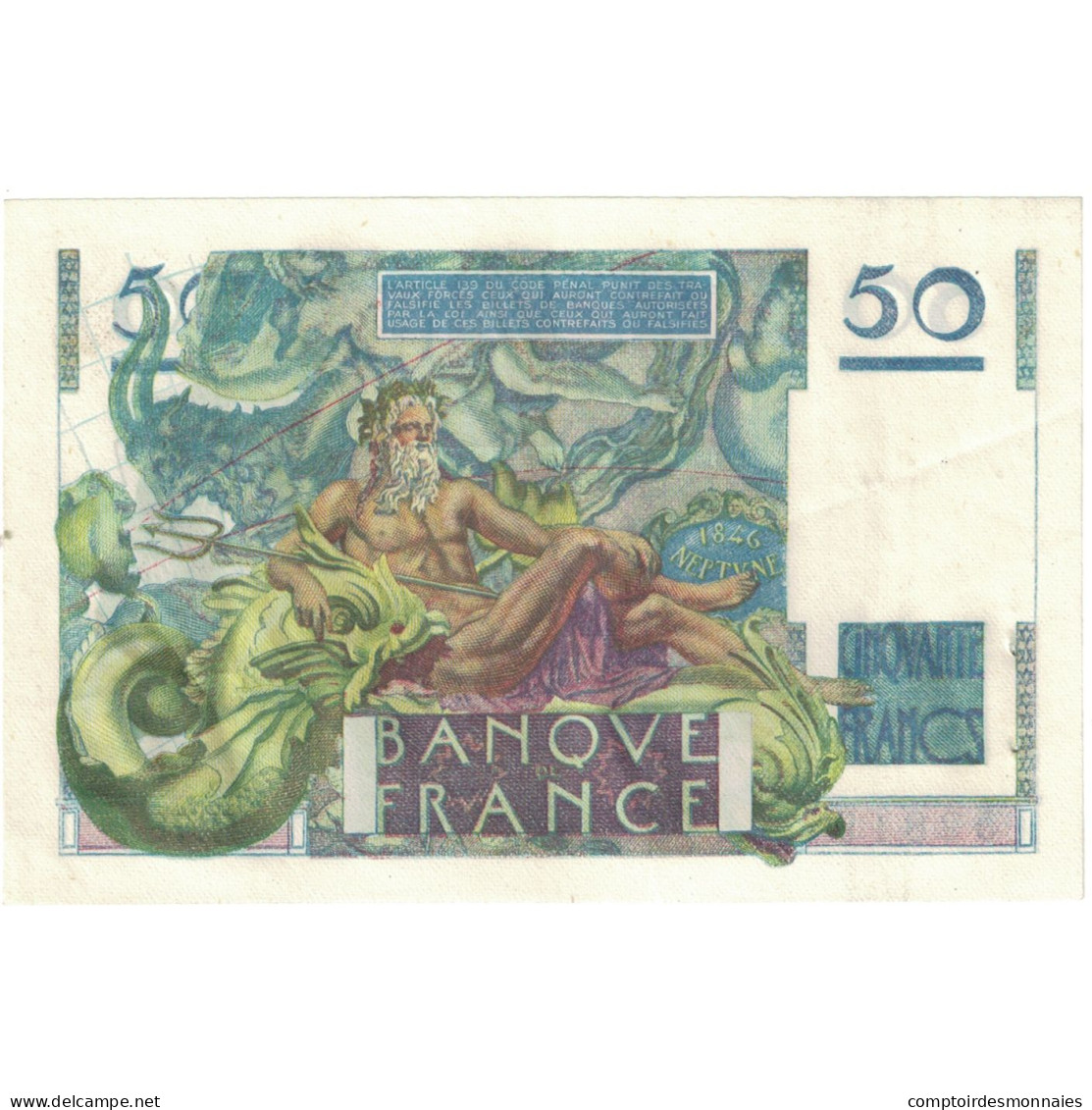 France, 50 Francs, Le Verrier, 1947, 52819 U.78, SPL, Fayette:20.9, KM:127b - 50 F 1946-1951 ''Le Verrier''