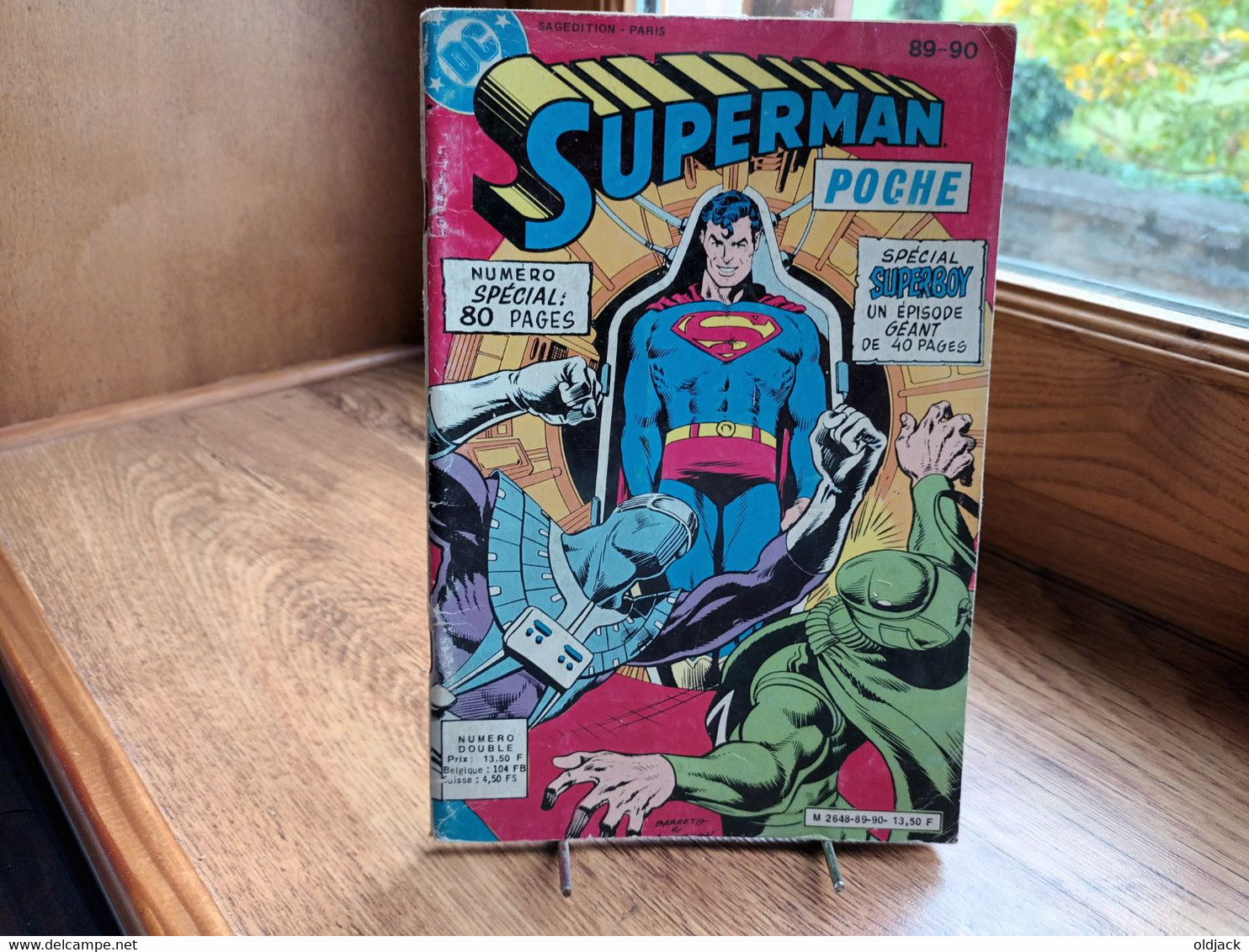 Superman Poche  Double  N°89/90   "  Bataille Pour Un Cerveau  "  1985  Sagedition.(R11)(2) - Superman